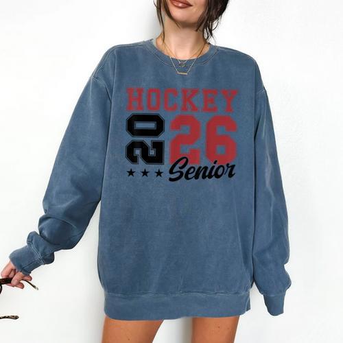 Hockey Senior Night Hockey Senior 2026 Graduation 59 Comfort Colors Sweatshirt - Best Gift Smart