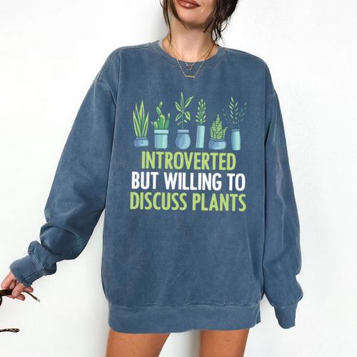 Introvert Farming Life Gardening For Geeky Plant Lover Comfort Colors Sweatshirt - Raresse