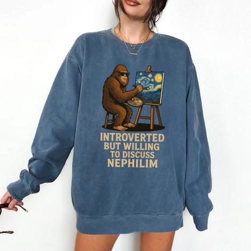 Introverted But Willing To Discuss Nephilim Comfort Colors Sweatshirt - Raresse