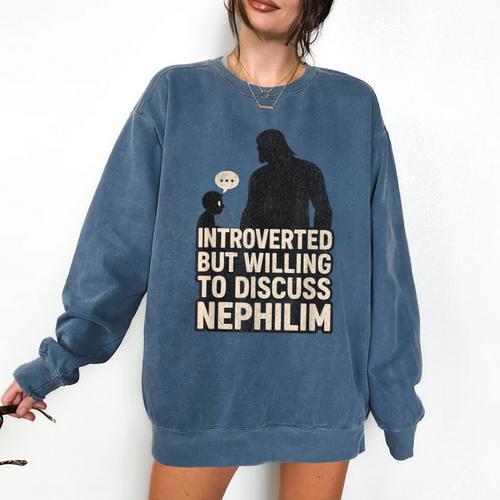 Introverted But Willing To Discuss Nephilim Tee Comfort Colors Sweatshirt - Raresse