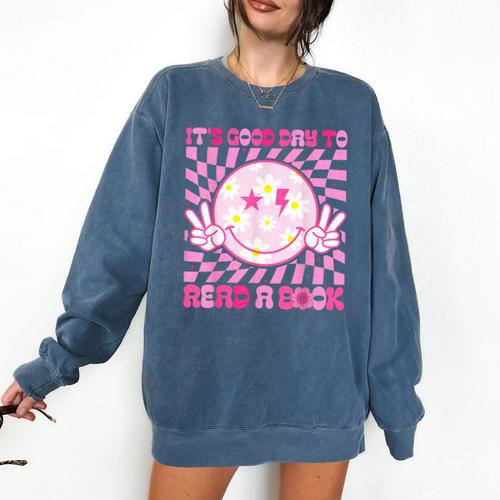 It's Good Day To Read Book Library Reading Lovers Comfort Colors Sweatshirt - Bookorys UK
