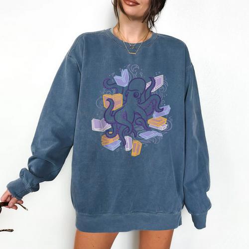 Octopus Book Reader Comfort Colors Sweatshirt - Bookorys DE