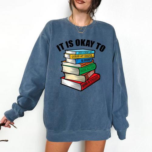 It Is Okay To Be a Grumpy Old Man Book Lover Premium Comfort Colors Sweatshirt - Bookorys DE