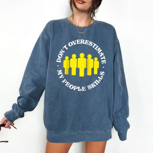 Overestimating Skills Introvert For Workers Raglan Baseball Tee Comfort Colors Sweatshirt - Raresse