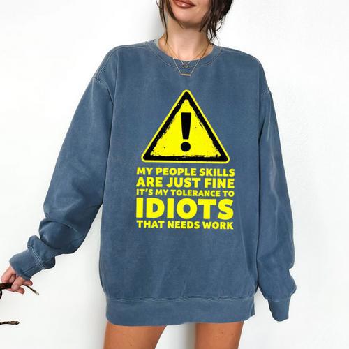 My People Skills Are Just Fine Sarcastic Introvert Premium Tri-Blend Comfort Colors Sweatshirt - Raresse