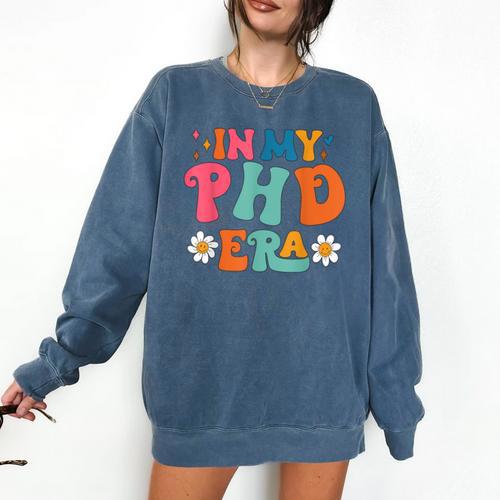 In My Phd Era Groovy Phd Graduation Future Doctor Comfort Colors Sweatshirt - Best Gift Smart