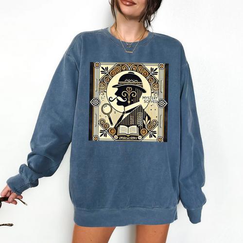 Poirot Mystery Books Vintage Detective Premium Tri-Blend Comfort Colors Sweatshirt - Bookorys DE