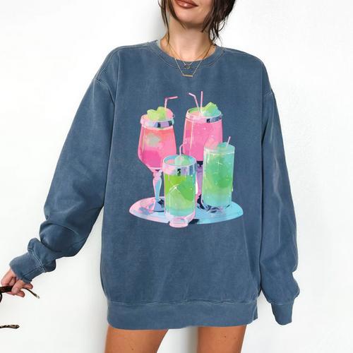 Retro Soft Drinks 80s 90s Nostalgia Cute Anime Aesthetic Tee Comfort Colors Sweatshirt - Figerry