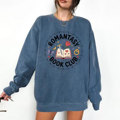 Romantasy Book Club Romance Fantasy Book Lover Tee Comfort Colors Sweatshirt - Bookorys