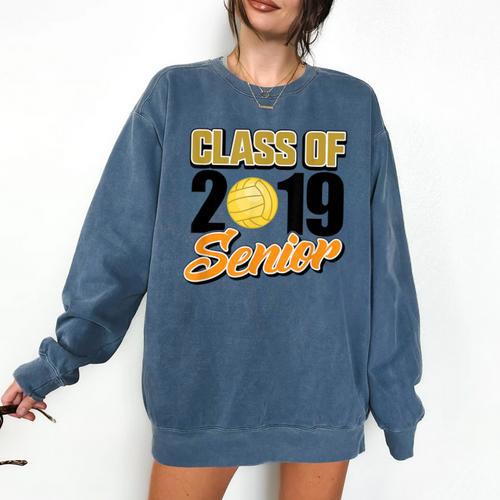 Senior Class Of 2019 Tshirt Graduation School Volleyball Comfort Colors Sweatshirt - Best Gift Smart