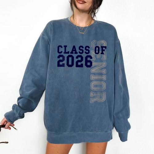 Senior Class Of 2026 Graduation Year High School & College Comfort Colors Sweatshirt - Best Gift Smart