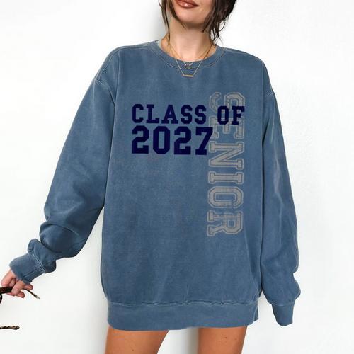 Senior Class Of 2027 Graduation Year High School & College Comfort Colors Sweatshirt - Best Gift Smart