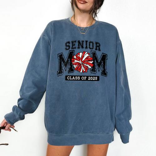 Senior Mom 2025 Cheer Mama Class Of 2025 Graduation Comfort Colors Sweatshirt - Best Gift Smart