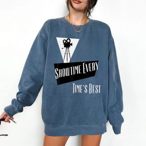 Showtime Every Moment Cinema Nostalgia Film Buff Humor Comfort Colors Sweatshirt - Figerry