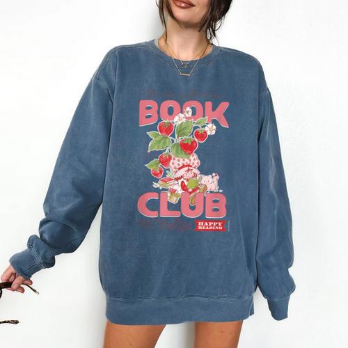 Strawberry Shortcake Book Club 1979 With Berry Besties Comfort Colors Sweatshirt - Bookorys