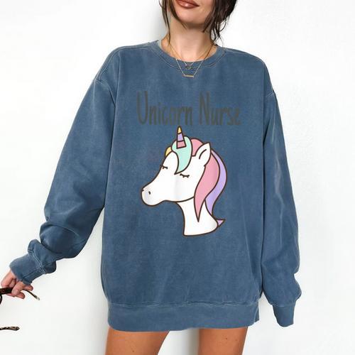 Unicorn RN Graduation T Shirt Nurse Shirts Comfort Colors Sweatshirt - Best Gift Smart