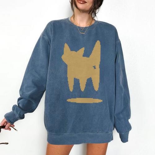 Yk2 Cat With Tomboy Tail 90s Nostalgia Downtown Indie Premium Tri-Blend Comfort Colors Sweatshirt - Figerry