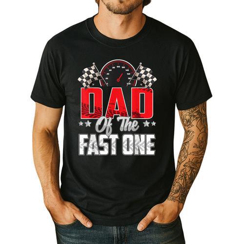 1 Year Old Racing Car Fast One Birthday 1st Family Dad Men's Casual T-Shirt - Father's Day Fun