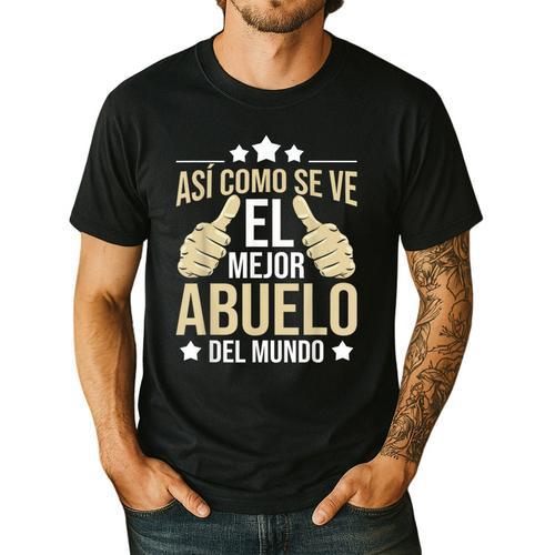 Así Como Se Ve El Mejor Abuelo Del Mundo Grandfather Dad Men's Casual T-Shirt - Father's Day Fun