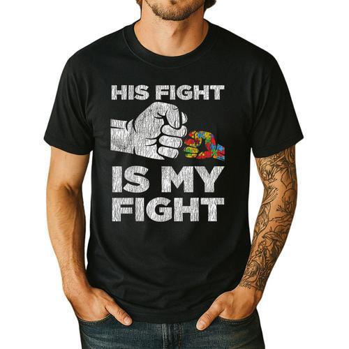 Autism Awareness Mom Dad Parents Autistic Kids Awareness Small Men's Casual T-Shirt - Father's Day Fun
