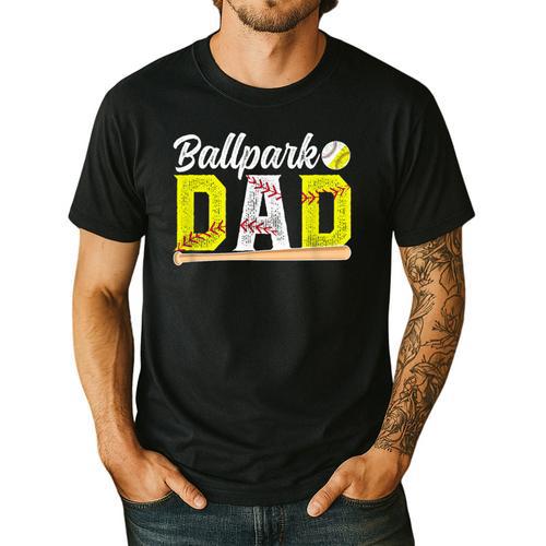 Ballpark Dad Baseball Softball Dad Of Ballers Men's Casual T-Shirt - Father's Day Fun