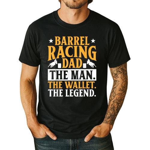 Barrel Racing Dad Horse Barrel Racer Men's Casual T-Shirt - Father's Day Fun