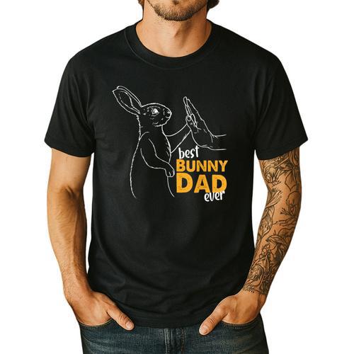 Best Bunny Dad Ever Rabbit Daddy Bunny Father Bunny Men's Casual T-Shirt - Father's Day Fun