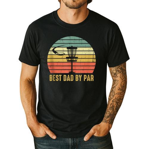 Best Dad By Par Disc Golf Father's Day Men's Casual T-Shirt - Father's Day Fun