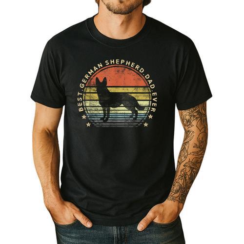 Best German Shepherd Dad Ever Daddy Dog Lover Owner Men's Casual T-Shirt - Father's Day Fun
