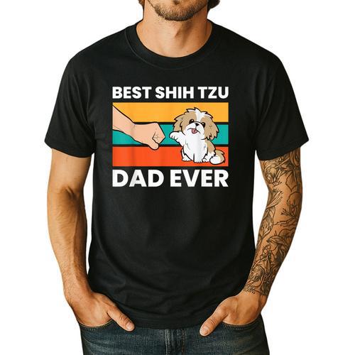 Best Shih Tzu Dad Ever Shih Tzu Men's Casual T-Shirt - Father's Day Fun