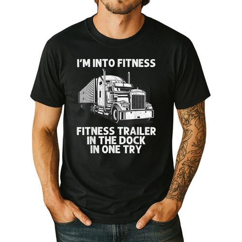 Best Truck Driver Art For Men Dad Women Trucking CDL Trucker Men's Casual T-Shirt - Father's Day Fun