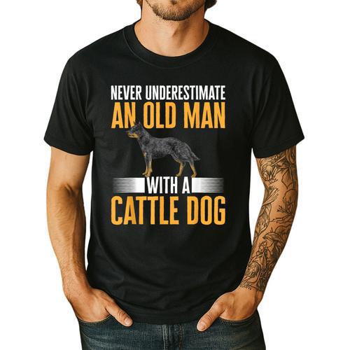 Blue Heeler Dad Australian Cattle Dog Men Men's Casual T-Shirt - Father's Day Fun