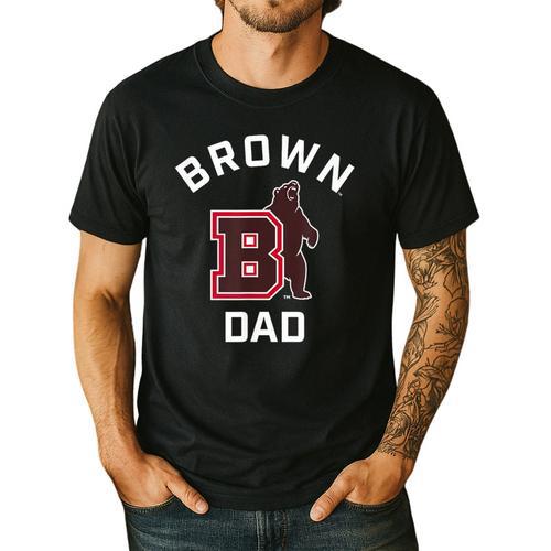 Brown University Bears Arched Dad Men's Casual T-Shirt - Father's Day Fun