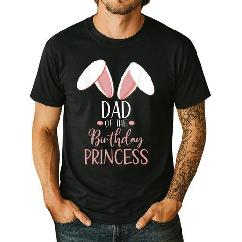 Bunny Dad Of The Birthday Princess Matching Family Men's Casual T-Shirt - Father's Day Fun