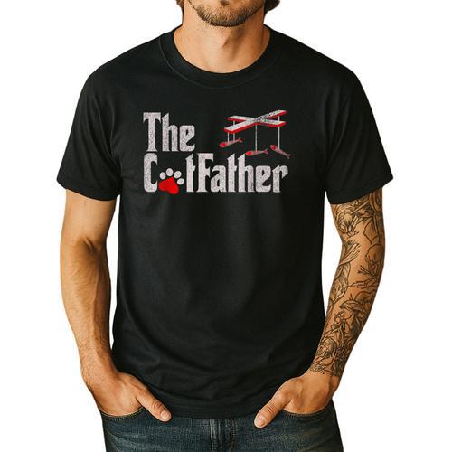The Cat Father Cat Dad Feline Father Kitten Dad Men's Casual T-Shirt - Father's Day Fun