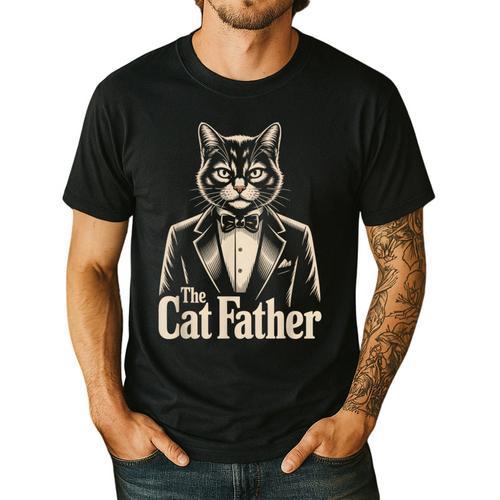 Cat Lover The CatFather Cat Dad Men's Casual T-Shirt - Father's Day Fun