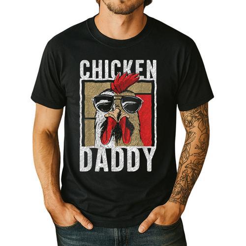 Chicken Daddy a Fun For Every Rooster In The Basket Men's Casual T-Shirt - Father's Day Fun