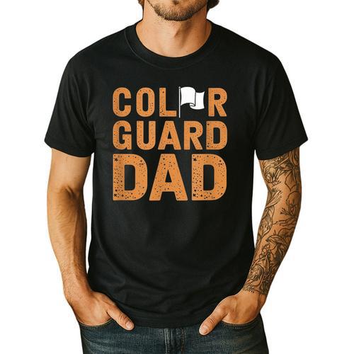Color Guard Dad Flag Flipping Father Men's Casual T-Shirt - Father's Day Fun