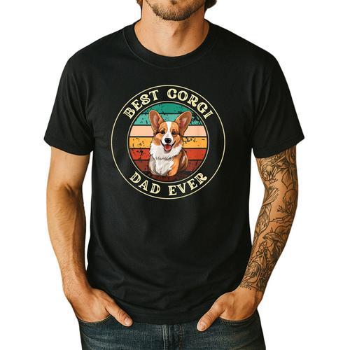 Corgi Dad Idea For Men Men's Casual T-Shirt - Father's Day Fun