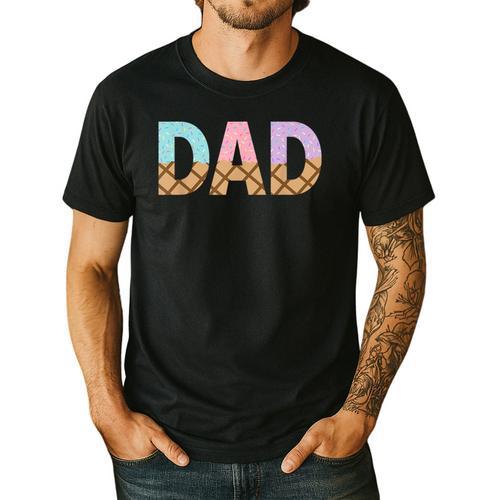 Dad Of 1st First Birthday Girl Ice Cream Men's Casual T-Shirt - Father's Day Fun