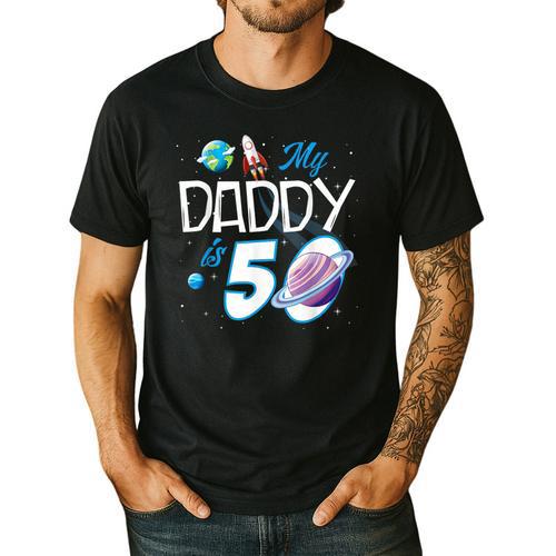 My Dad Is 50 Years Daddy Father 50th Years Birthday Men's Casual T-Shirt - Father's Day Fun