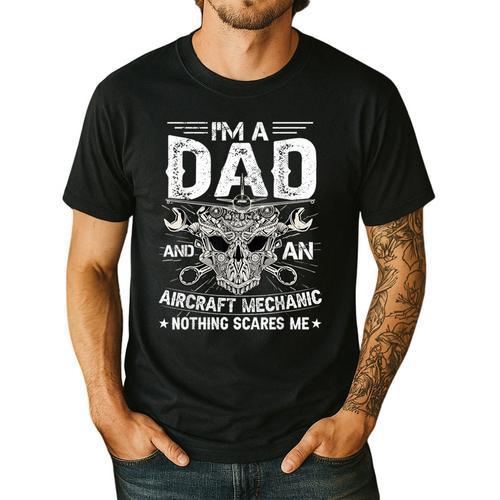 Dad Airplane Plane Aviation Aircraft Mechanic Men's Casual T-Shirt - Father's Day Fun