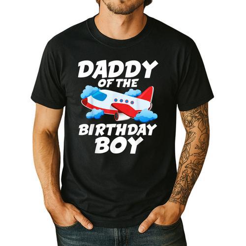 Dad Of The Birthday Boy Airplane Men's Casual T-Shirt - Father's Day Fun