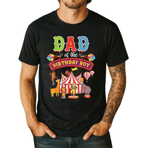 Dad Of The Birthday Boy Carnival Circus 1st Birthday Party Men's Casual T-Shirt - Father's Day Fun