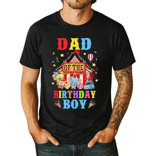 Dad Of The Birthday For Boy Circus Carnival Theme Party Men's Casual T-Shirt - Father's Day Fun