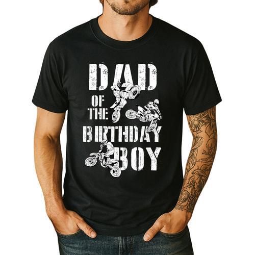 Dad Of The Birthday Boy Dirt Bike Men's Casual T-Shirt - Father's Day Fun