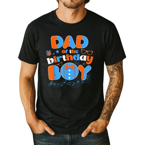 Dad Of The Birthday Boy Matching Family Blippy Men's Casual T-Shirt - Father's Day Fun