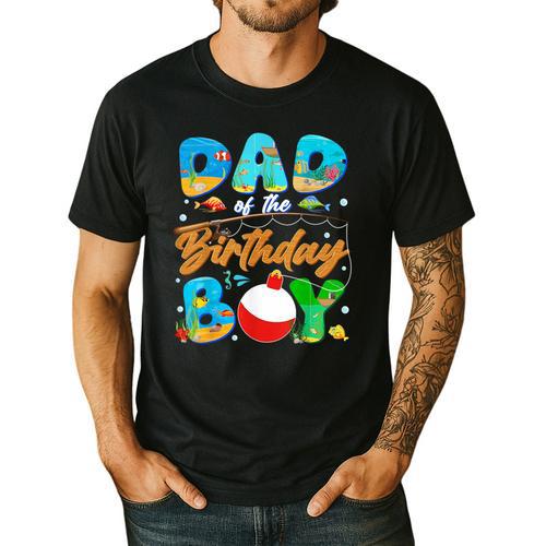 Dad Of The Birthday Boy Ofishally One Family Matching Party Men's Casual T-Shirt - Father's Day Fun