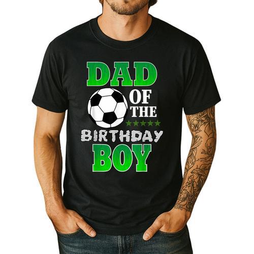 Dad Of The Birthday Boy Soccer Stars Outfit Men's Casual T-Shirt - Father's Day Fun
