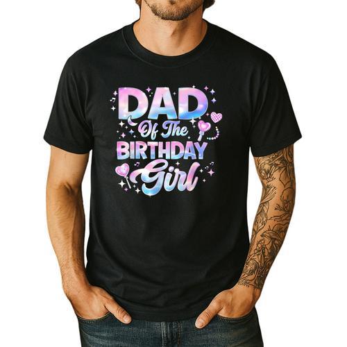 Dad Of The Birthday Girl Kpop Family Matching Party Men's Casual T-Shirt - Father's Day Fun